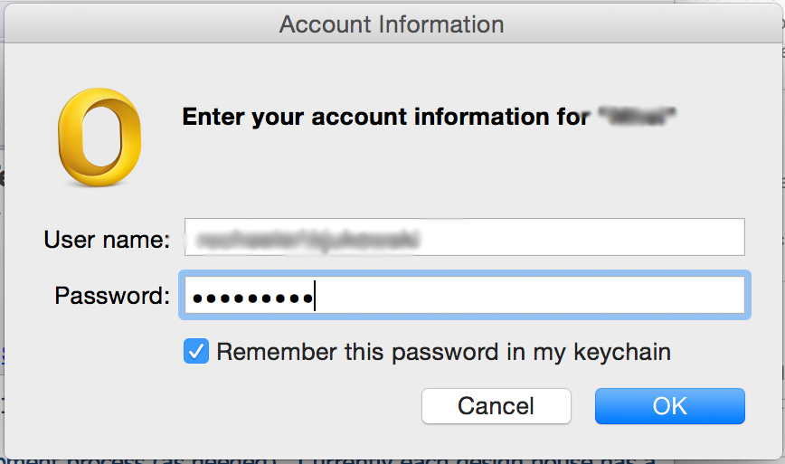 outlook 2011 keeps asking for keychain password osx